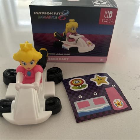 McDonalds Happy Meal 2024 Mario Kart Deluxe 8 2 Peach Kart Toy EBay