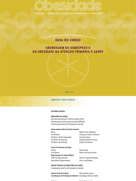 Guia De Obesidade Pdf Aprendizado Obesidade