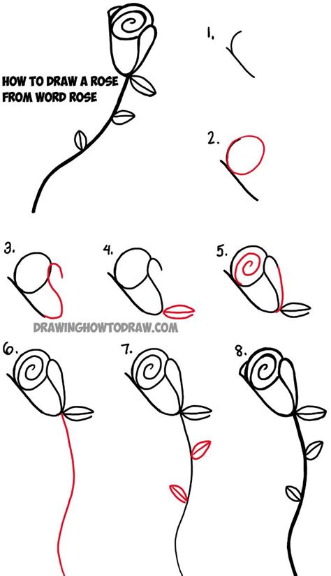 How To Draw A Beautiful Rose Step By Step At Drawing Tutorials