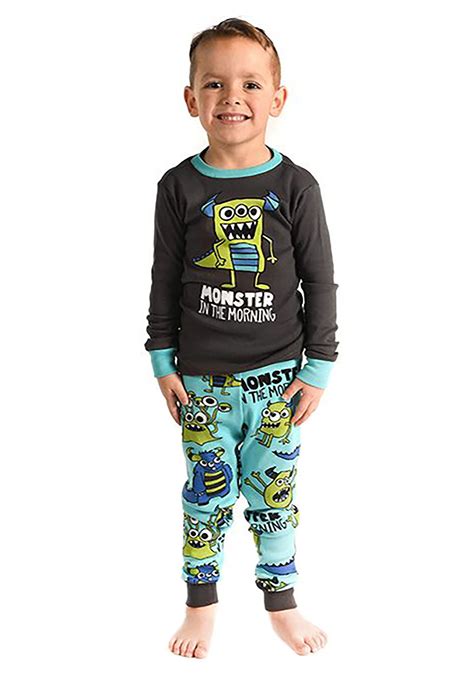 Monster In The Morning Boys Long Sleeve Pajama Set 2499