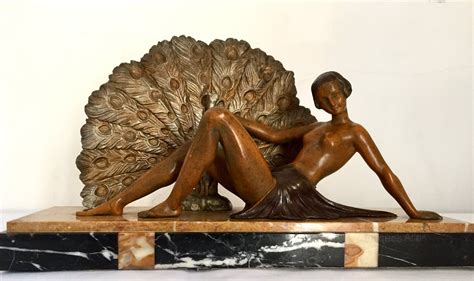 Antiques Atlas Art Deco Nude Spelter Lady Signed