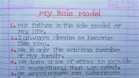 10 Lines On My Role Model My Role Model Easy Lines For Students