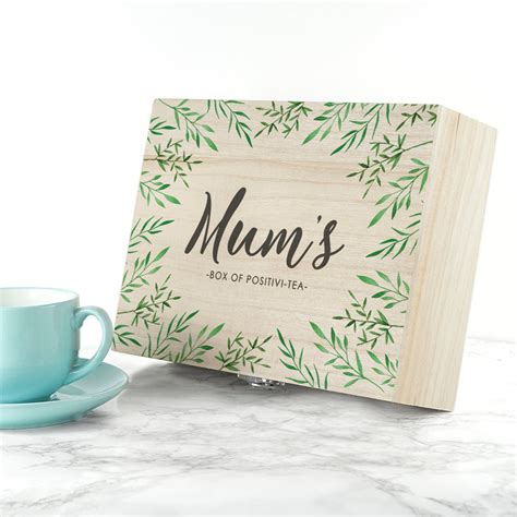 Personalised Positivi Tea Tea Box Gift Set With Pukka Teas Gift For