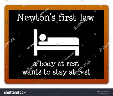 Describing Newtons First Law Funny Way Stock Illustration