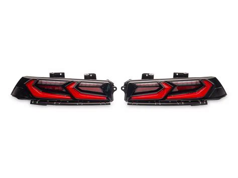 Auto Addict Usa Camaro Velox Led Tail Lights Gloss Black Housing Red