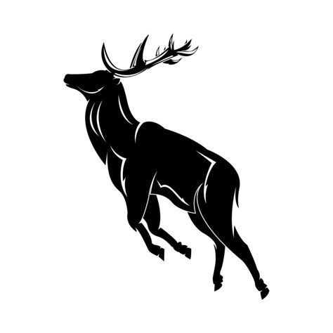 Simple deer silhouette illustration 13209432 Vector Art at Vecteezy