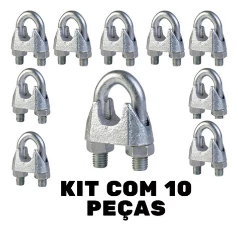 Kit 10 Clips Grampos P cabo De Aço 1 8 Academia MercadoLivre