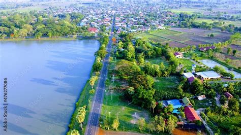 Top view city. Top view town. Top view Landscape. Stock Photo | Adobe Stock