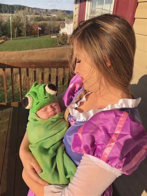 Rapunzel and Baby Pascal Halloween Costumes | Rapunzel halloween costume, Mom and baby costumes ...