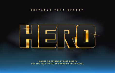 Hero editable text effect template 21282580 Vector Art at Vecteezy