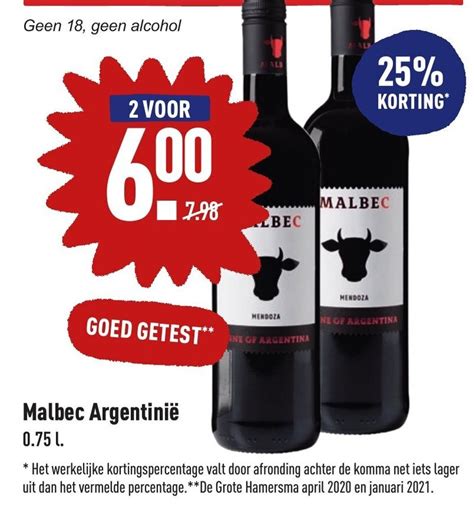 Malbec Argentinie 075l Aanbieding Bij Aldi