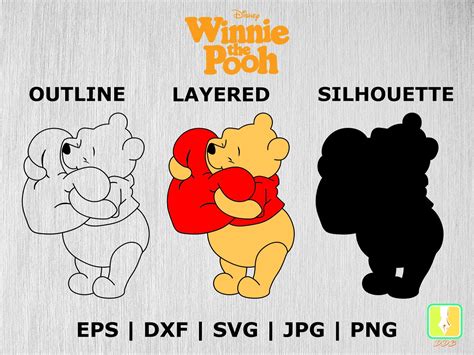 Shirt Tumbler Winnie The Pooh SVG Layered File For Cricut Vector SVG