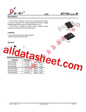 BT152 800R Datasheet PDF DIYI Electronic Technology Co Ltd