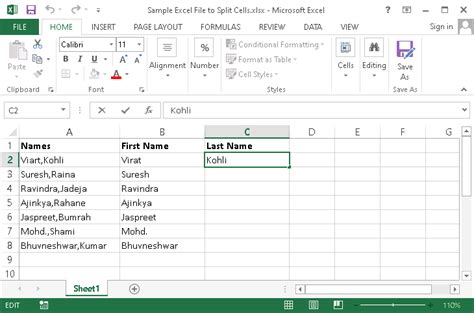 How To Split Cells In Excel Javatpoint