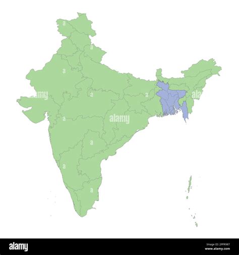 Bangladesh In India Political Map - Vally Isahella