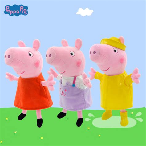 Peppa Pig Plush And George Pig Plush With Muddy Puddles Raincoat Set