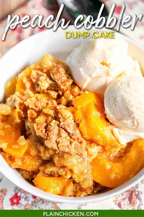 Peach Cobbler Dump Cake Plain Chicken