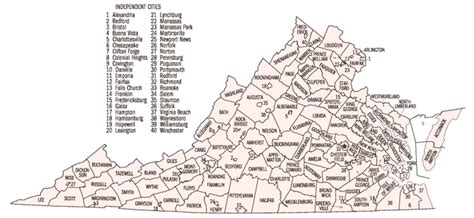 Detailed Map Of Virginia Counties