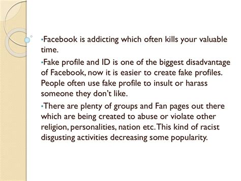 Advantages And Disadvantages Of Facebook