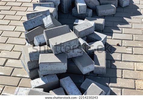 Pavement Repairs Paving Slabs Laying On Stock Photo 2214230243 ...