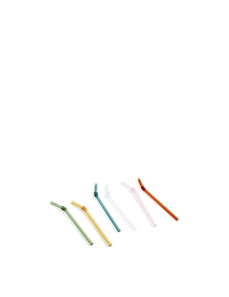 Acquista Hay Sip Swirl Straw Set Of 6 Cannuccie Multicolor Su Rinascente