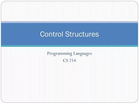 Ppt Control Structures Powerpoint Presentation Free Download Id