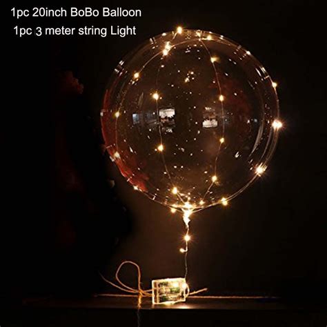 Inch Luminous Transparent Helium Bobo Bubble Ballons Christmas