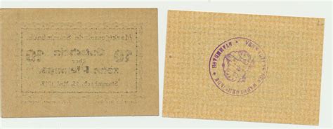 Stammbach 1917 Notgeldscheine Der Marktgemeinde 5 10 Pfennig MA Shops