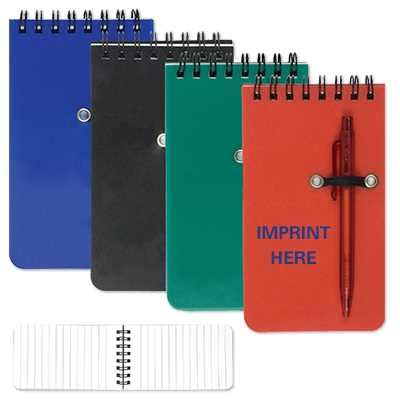 Pocket Sized Spiral Notepad with Pen