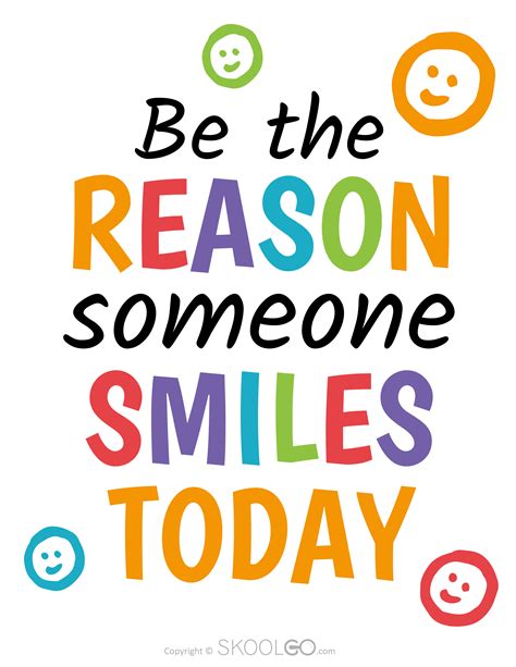 Brighten Up Classrooms With Free Smile Poster Pdf