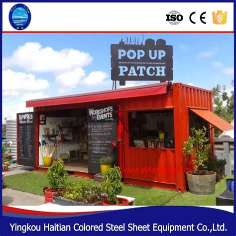 Prefabricated Bar Mobile Container Restaurant Fast Outdoor Food Kiosk ...