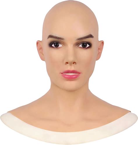 Ajiu Silicone Head Mask Realistic Soft Female Head India Ubuy