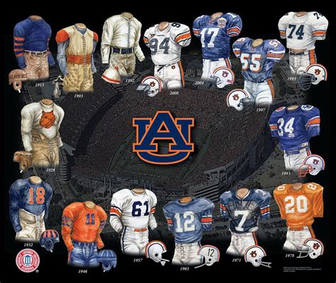 Auburn University Football Uniform and Team History | Heritage Uniforms and Jerseys and Stadiums ...