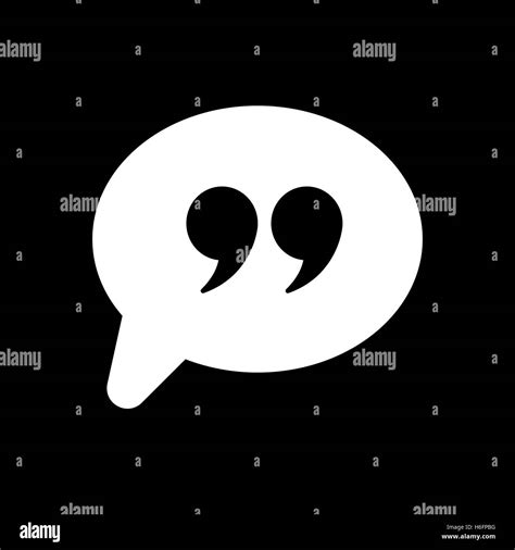 The Quote Sign Icon Quotation Mark Speech Bubble Symbol Flat Vector