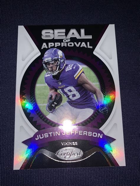 Justin Jefferson Minnesota Vikings Lsu Certified Seal Of Approval