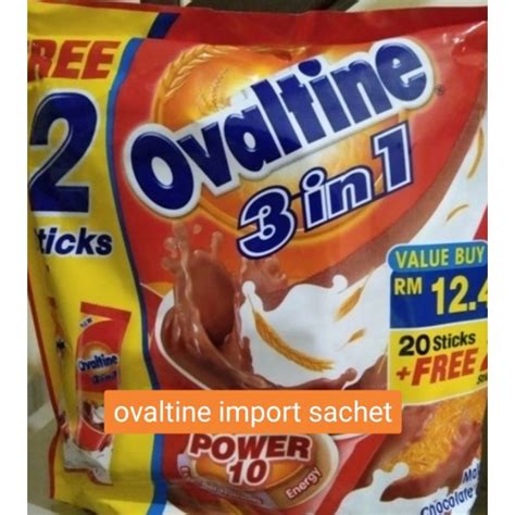 Jual Ovaltine Sachet In Import Malaysia Minuman Coklat Olvatin