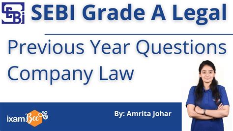 Sebi Grade A Legal Officer Exam Previous Year Questions From