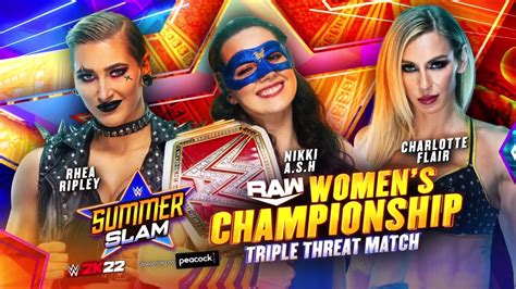 Nikki Ash Vs Charlotte Flair Vs Rhea Ripley Para Summerslam 2021