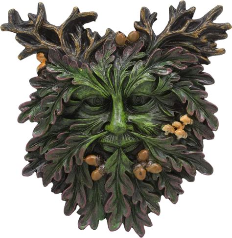 Ebros Nature Spirit God Autumn Euphoria Celtic Greenman Hanging Wall Decor Plaque 6 High Wiccan