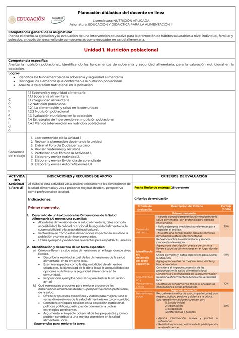 Planeacion Neda Planeaci N Did Ctica Del Docente En L Nea