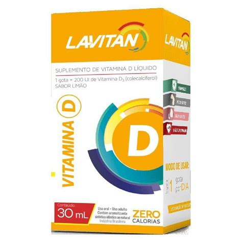 Lavitan Vitamina D 200UI 30ml Cimed FSL Farma Drogaria E