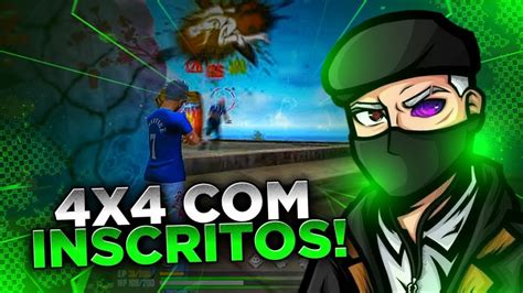 🔴free Fire Ao Vivo🔴sala Ao Vivo 4x4 Dos Crias 🔥 Revelando Jogadores