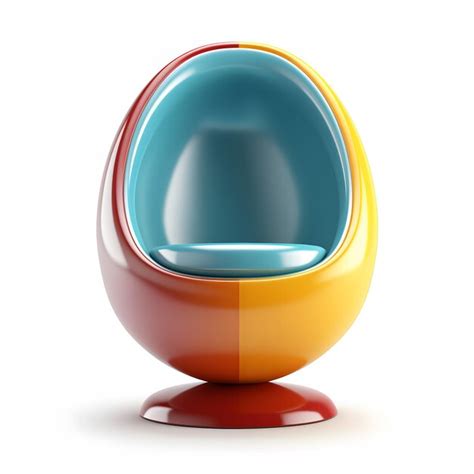 Premium AI Image | 3D colorful egg chair isolated