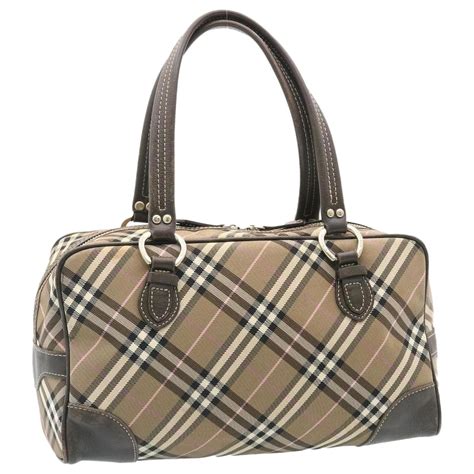 BURBERRY Blue Label Nova Check Handtasche Nylon Brown Auth Tp038 Braun