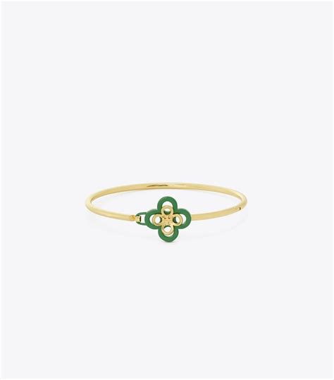 Kira Clover Enamel Hinge Bracelet Women S Designer Bracelets Tory Burch