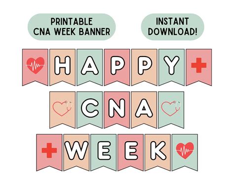 Cna Week Banner Nursing Assistant Week Sign Printable Cna Week