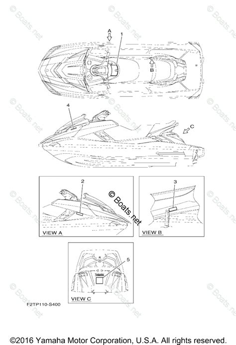 Yamaha Waverunner 2017 Oem Parts Diagram For Important Labels