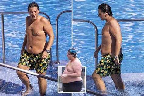 James Argent looks slimmer than ever after seven stone weight loss as he takes a dip in Marbella ...