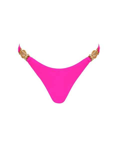 Pink Thong Low Rise Bikini Bottom L Vivien Vance