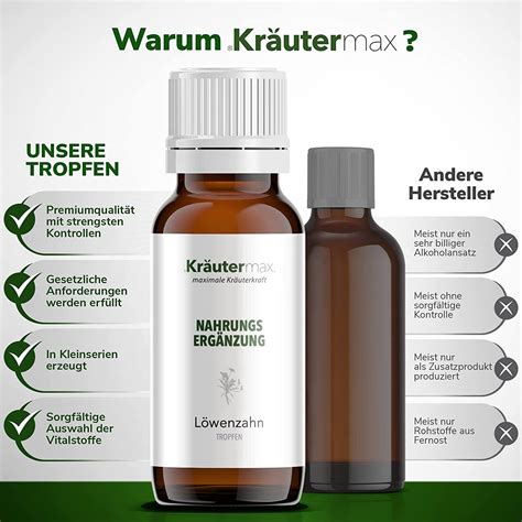 Kräutermax Löwenzahnwurzel Tropfen Extrakt aus Taraxacum officinale 50